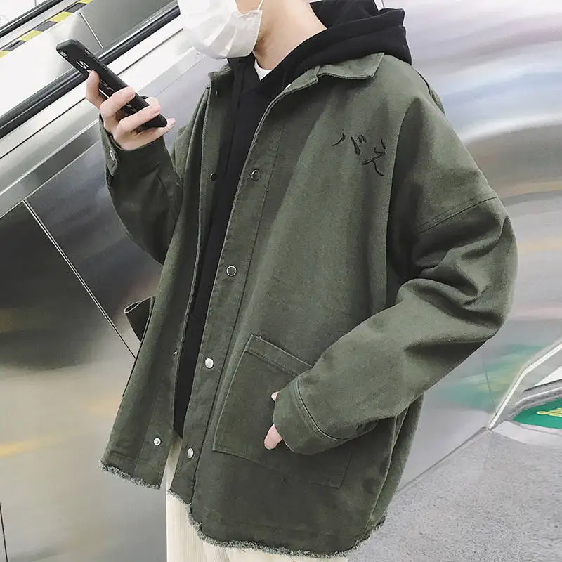 Повседневная весенне-осенняя мужская куртка с японским принтом модный хип-хоп модный пиджак Мужская Верхняя одежда высокие худи в уличном стиле уличная Мужская