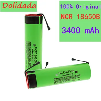 

20pcs 100% original NCR18650B 3.7V 3400mAh 18650 rechargeable lithium battery for 18650 battery + DIY nickel piece