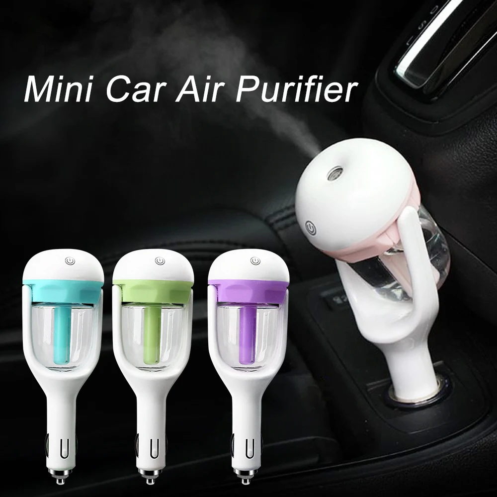 

12V Car Steam Air Humidifier Aroma Diffuser Mini Air Purifier Aromatherapy Essential Oil Diffuser Mist Maker Fogger