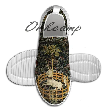 

Sport Running Shoes UNICORN AND GOTHIC FANTASY FLOWERS FLORAL MOTIFS Light Weight Walking Shoes Breathable Mesh Yoga Shoes