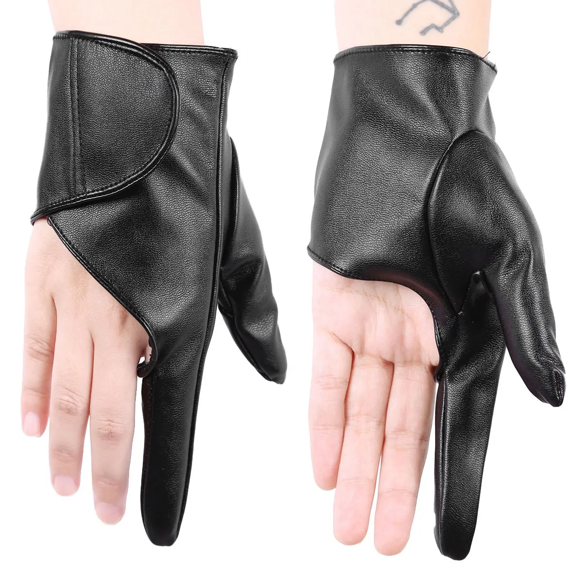1 пара женские блестящие перчатки для взрослых Wetlook искусственная кожа стимпанк готические перчатки варежки для вечернего костюма сценический танцевальный для выступлений