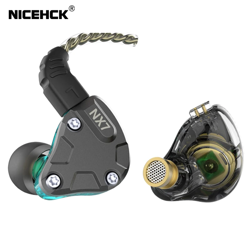 NICEHCK NX7 наушники в ухо 4BA+ двойной карбоновый Nanotube динамический+ пьезоэлектрическая керамика Гибридный 7 Драйвер единиц HIFI наушники