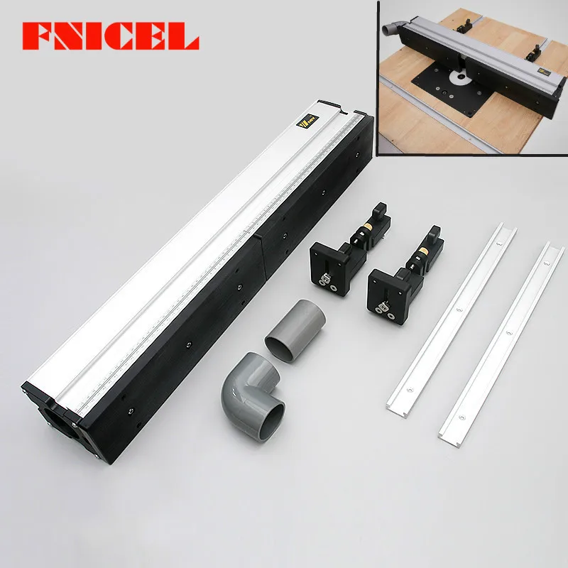 US $92.99 Aluminium Profile Fence with Scale and Sliding Brackets Tools for Woodworking DIY Workbench