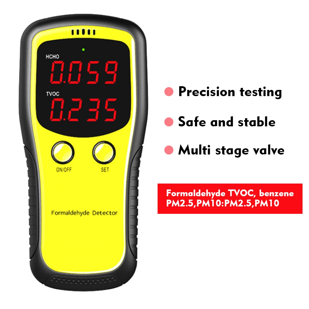 KKMOON автомобильный тестер формальдегида CO2 HCHO TVOC HD светодиодный цифровой дисплей тестер универсальный автомобильный диагностический инструмент для автомобиля