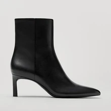 

Elmsk Shoes Women England Style Office Lady Heel Ankle Boot Shoes Women Fashion Simple Elegant Leather Pointed Toe Stiletto