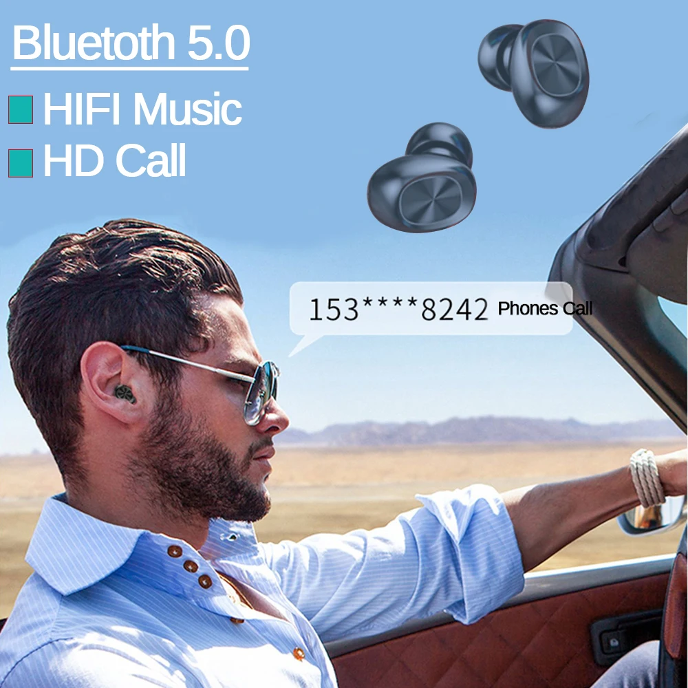 ПКК F10 наушники вкладыши TWS Bluetooth 5 0 сенсорный Управление IPX7 Водонепроницаемый 9D