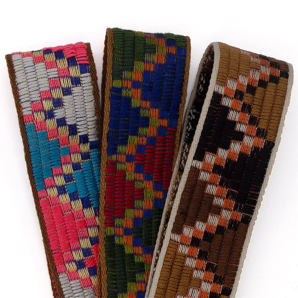 

40 Yards Ethnic Jacquard Webbing 30mm Width Bag Strap Ribbon for DIY Home Textile Clothing Decor Sewing Accessories