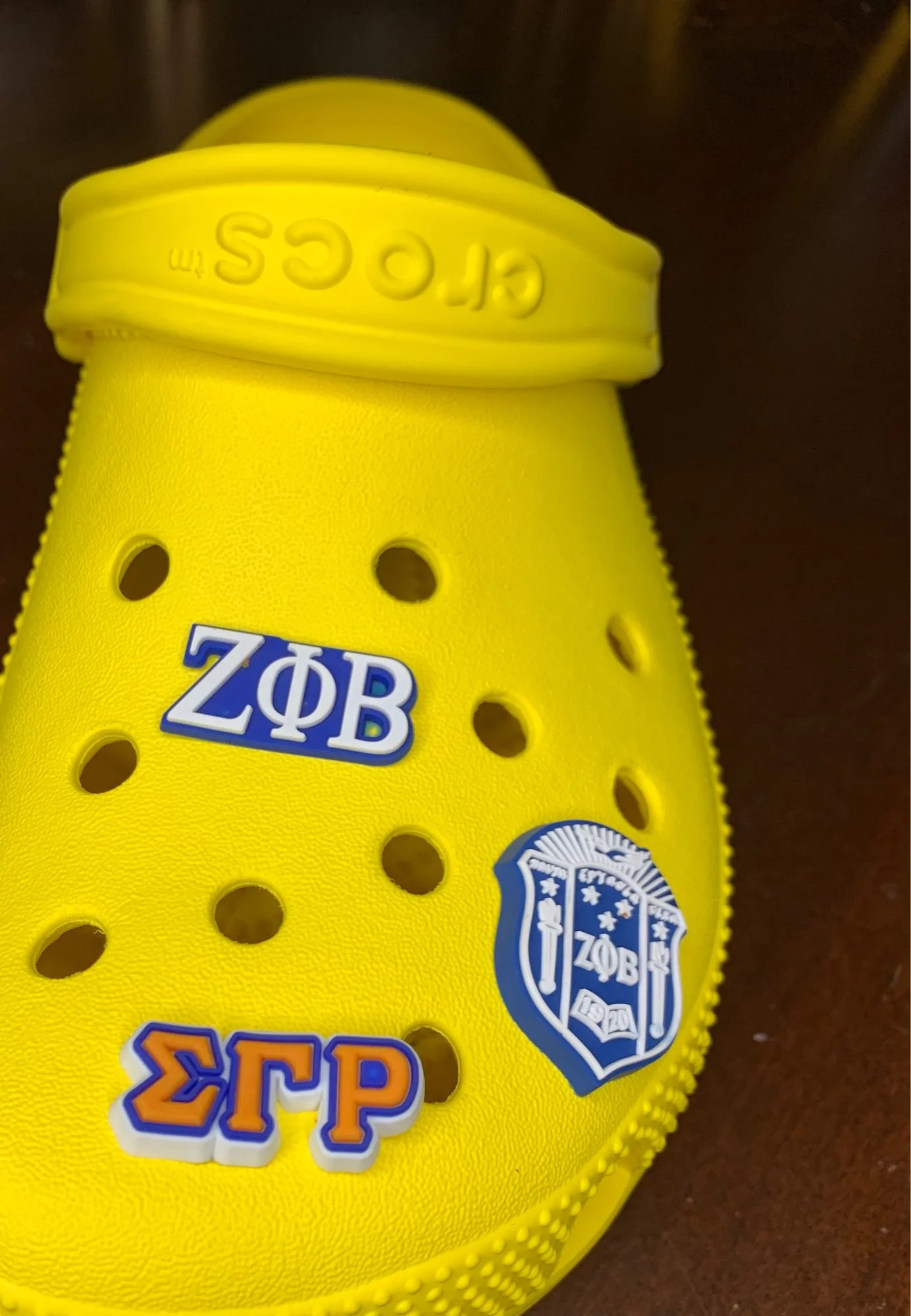 

Campus organization club association sisters fraternity shoes charm accessories