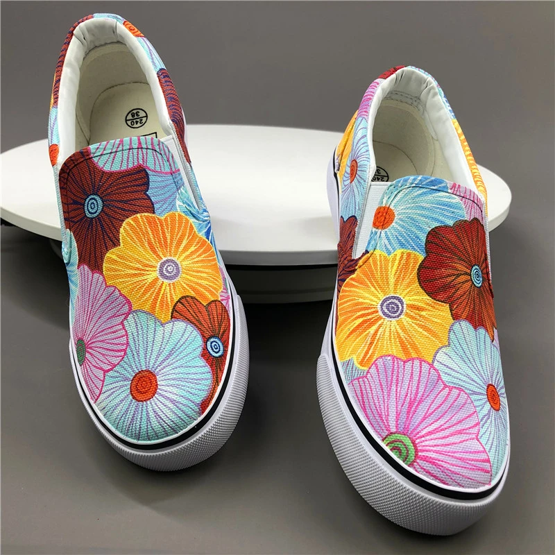 colorful slip on shoes