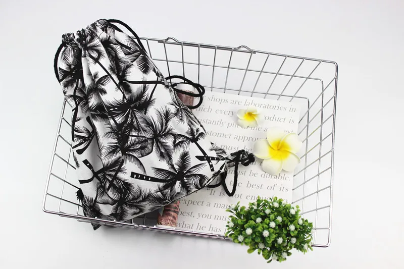 

Printing Tree Drawstring Bag 100% Cotton Bag Organizer Toiletry Bag Case Clothes Backpack Drawstring Backpack