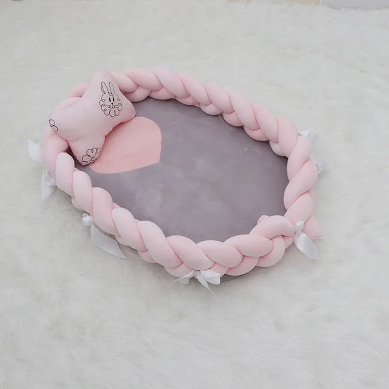 Детская корзина для постельного белья, переносная кроватка для новорожденных, Детские бамперы, защитная подушка, хлопковое постельное белье YYJ016