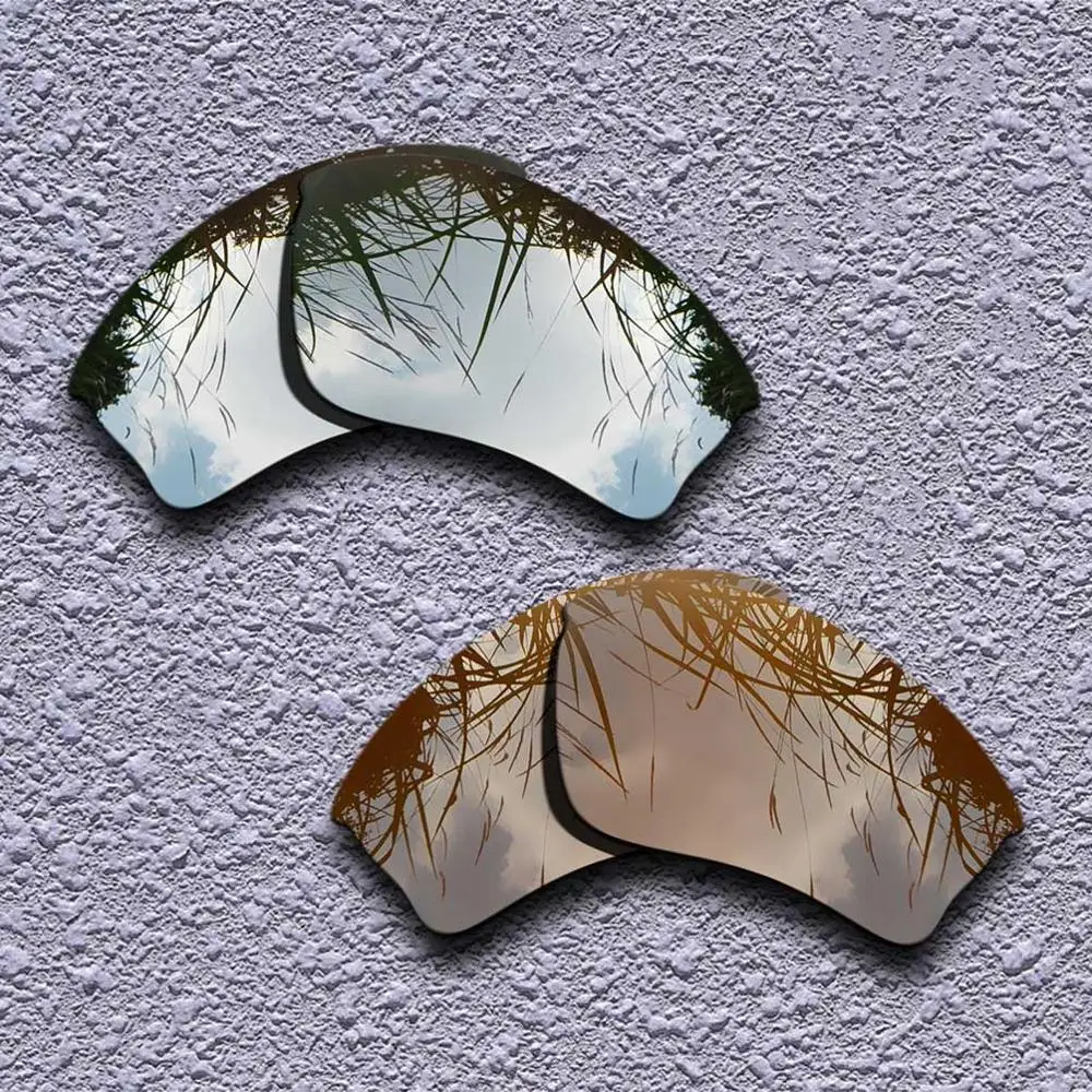 2 Pairs Polarized Replacement Lenses for Oakley Half Jacket XLJ Sunglasses- Multiple Choices - Цвет линз: Silver-Brown