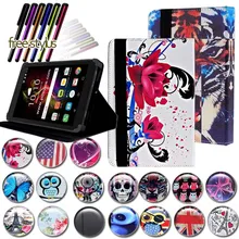 

KK&LL For Alcatel Pixi 4 7 inch - Leather Tablet Stand Folio Cover Case + Free stylus