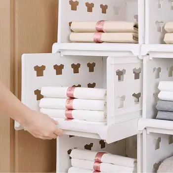

1PC Thicken Practical Foldable Clothes Storage Rack Wardrobe Drawer Partition Board Rack