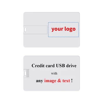 

Custom Credit Card Shaped USB Flash Drive 1GB Customized with Your Logo - as Promotional Gift - Bulk Printed 50/100/200 Pack