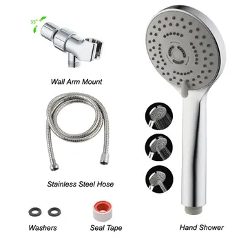 

Concealed Bracket Arm Tee Shunt With Socket Handheld Shower Set Abundant Powerful Flows Beat Large Water Output Big Boost