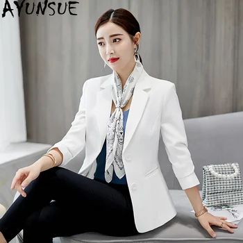 

AYUNSUE White Female Blazer Spring Autumn Coat Elegant Ladies Blazers Formal Jackets for Women Kurtka Damska X638RXBS KJ3912