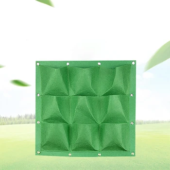 

9-Pockets Planting Bag Hanging Vertical Pouch Garden Planter Container