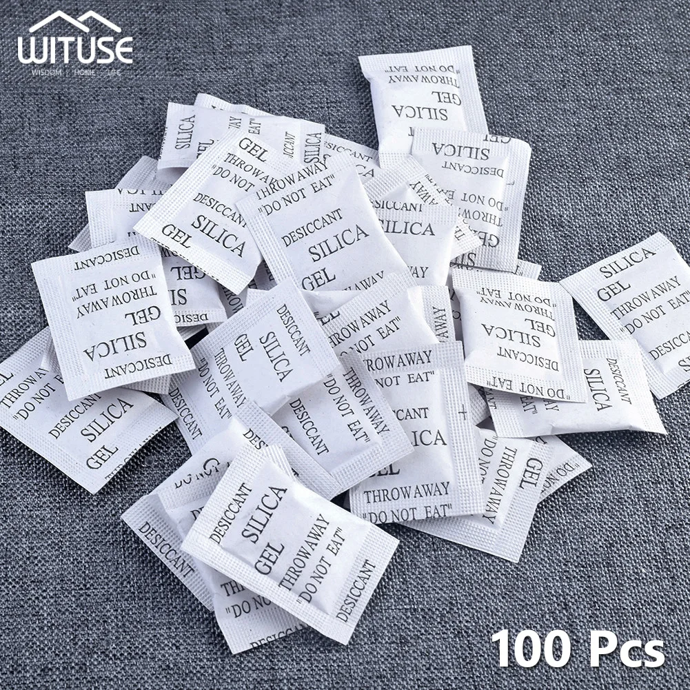 1G 100 Packs Desiccant Silica Gel For Food Shoes Silica Gel Blue