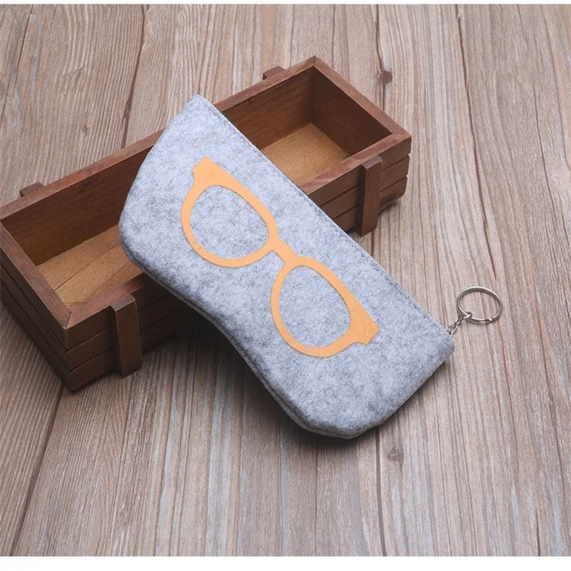 1 шт. Новая модная войлочная сумка для очков практичная хранения