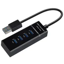 Super velocidade portátil usb 3.0 4 portas hub adaptador de sincronização de dados para computador portátil multi interface cabo splitter plug and play
