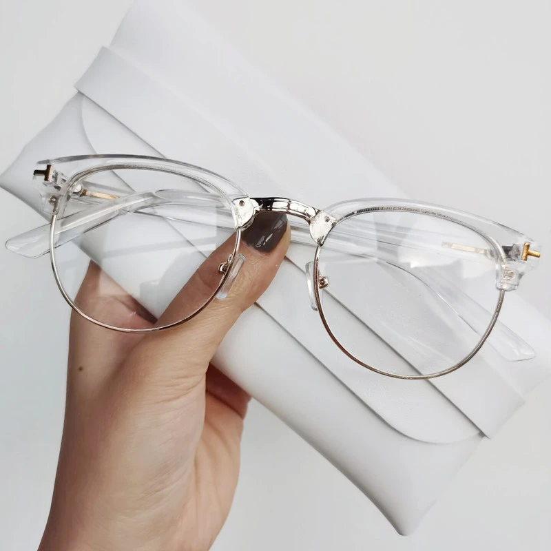 2022 Half Metal Women Glasses Frame Men Eyeglasses Frame Vintage