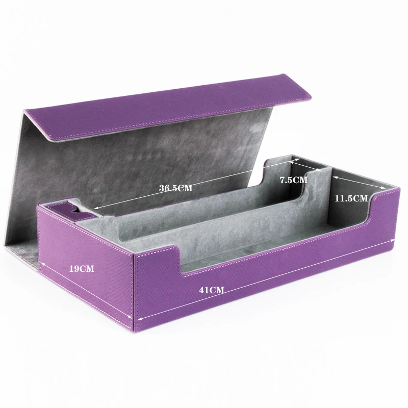 

Large Purple Card Case Deck Box Storage Box For Board Game Cards MTG/TCG/PKM/PTCG/YGO Yugioh Can Hold 550+ Cards