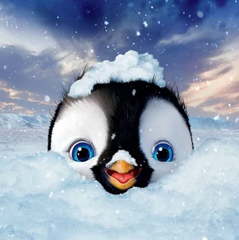 

JMINE Div 5D Penguin Full Diamond Painting cross stitch kits art High Quality Cartoon 3D paint by diamonds