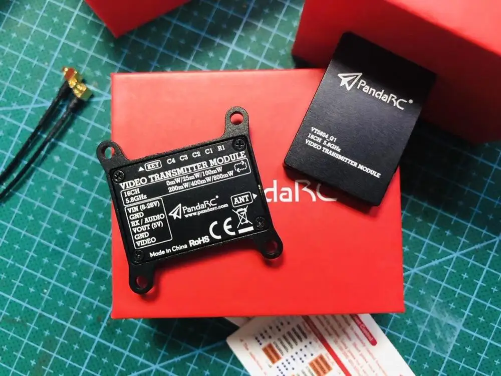 

Hot PandaRC VT5804 Q1 VT5804 X1 5.8G 16CH 6V-26V Voltage input FPV Transmitter Video Transmitter Module For PFV