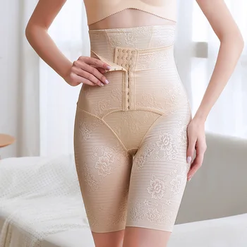 

Womens Firm Tummy Control Butt Lifter Shapewear High Waist Shaper Shorts Mid Thigh Slimmer Girdle Panties with Hook