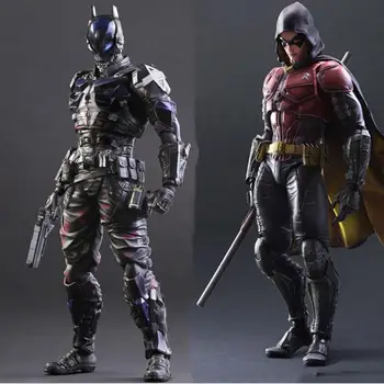 

NEW Play Arts Kai PA BatMan Arkham Knight robin Super Hero Jason Todd Red PVC Action Figures Doll Model Toys Kids Gift 27cm