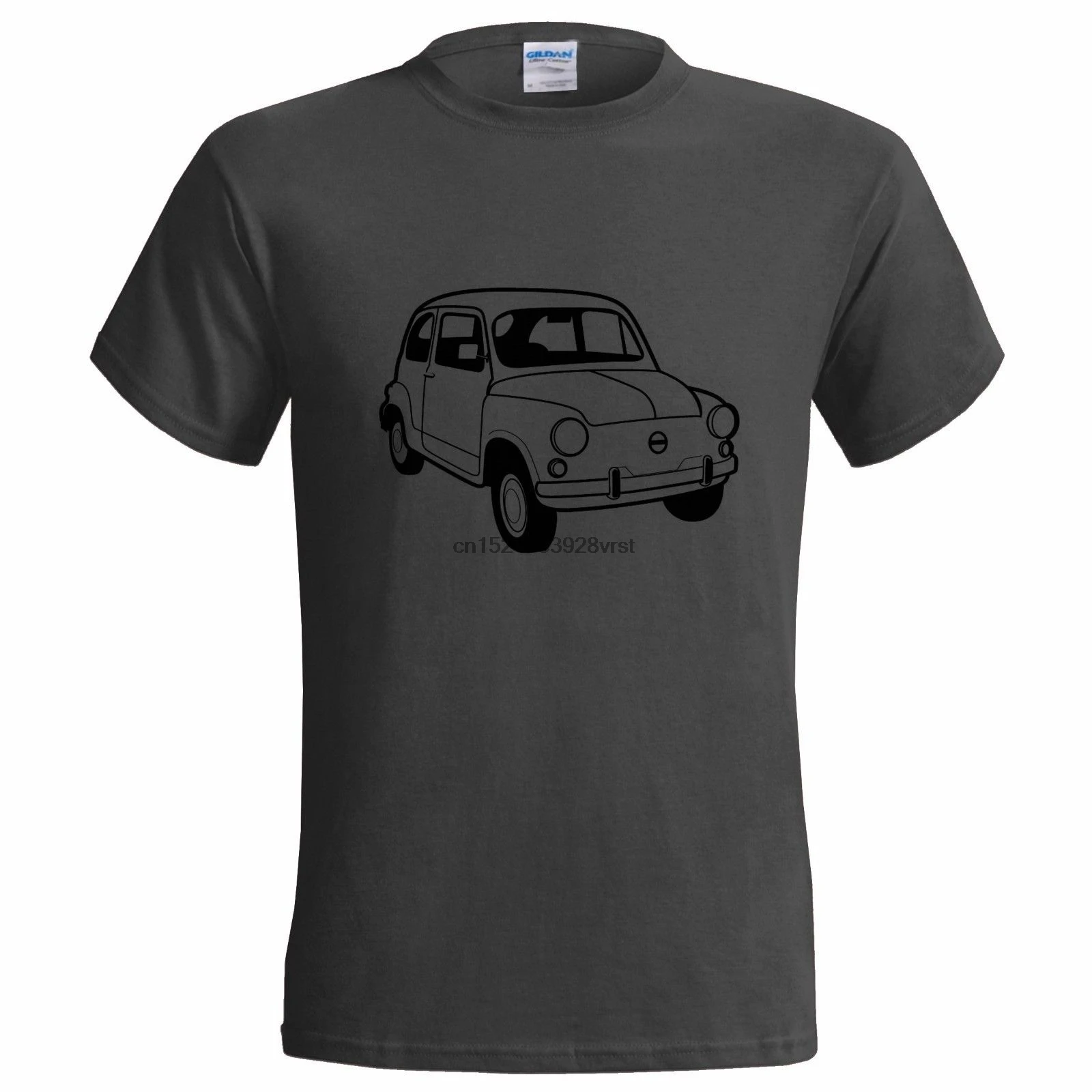 

Male Best Selling T Shirt FIAT 600 STENCIL DESIGN MENS T SHIRT CLASSIC CAR RETRO Summer Tee Shirt