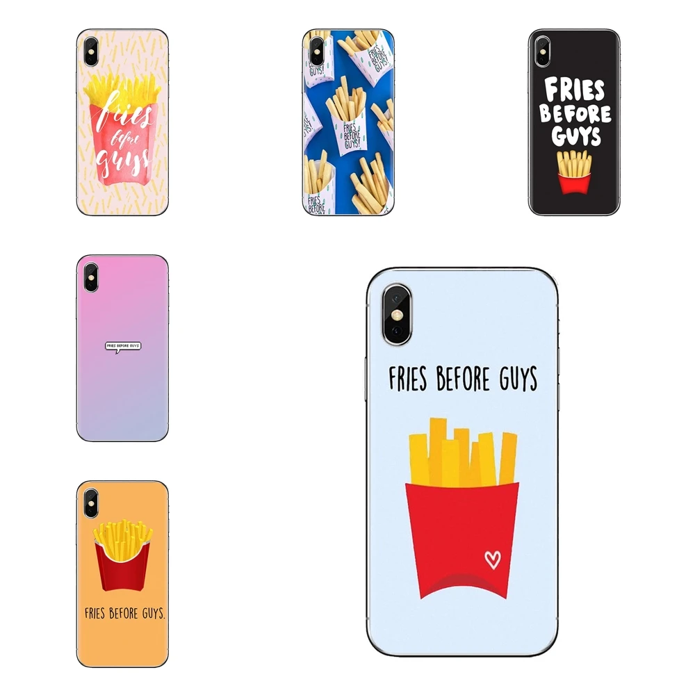 Надпись &quotFries Before Guys&quot мягкий прозрачный просвечивающийся чехол Чехлы для Xiaomi Mi3