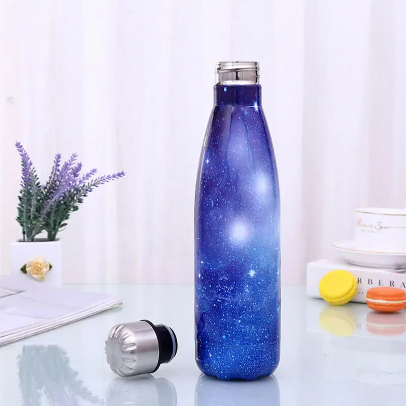 500 мл креативные Термосы Из Нержавеющей Стали, бутылка для воды с вакуумной изоляцией, металлические спортивные термосы, теплые чашки