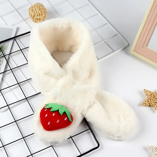 new Cartoon children scarf parent-child plush thickening imitation rabbit fur baby scarf cartoon Korean warm scarf soft gift