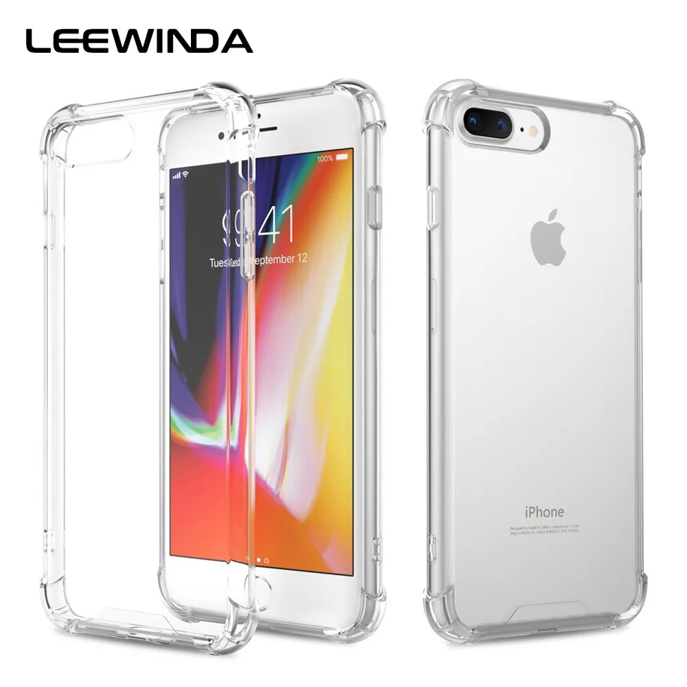 Чехол для iPhone X 8 7 6 6s Plus 5 5s SE прозрачный силиконовый чехол с воздушной подушкой