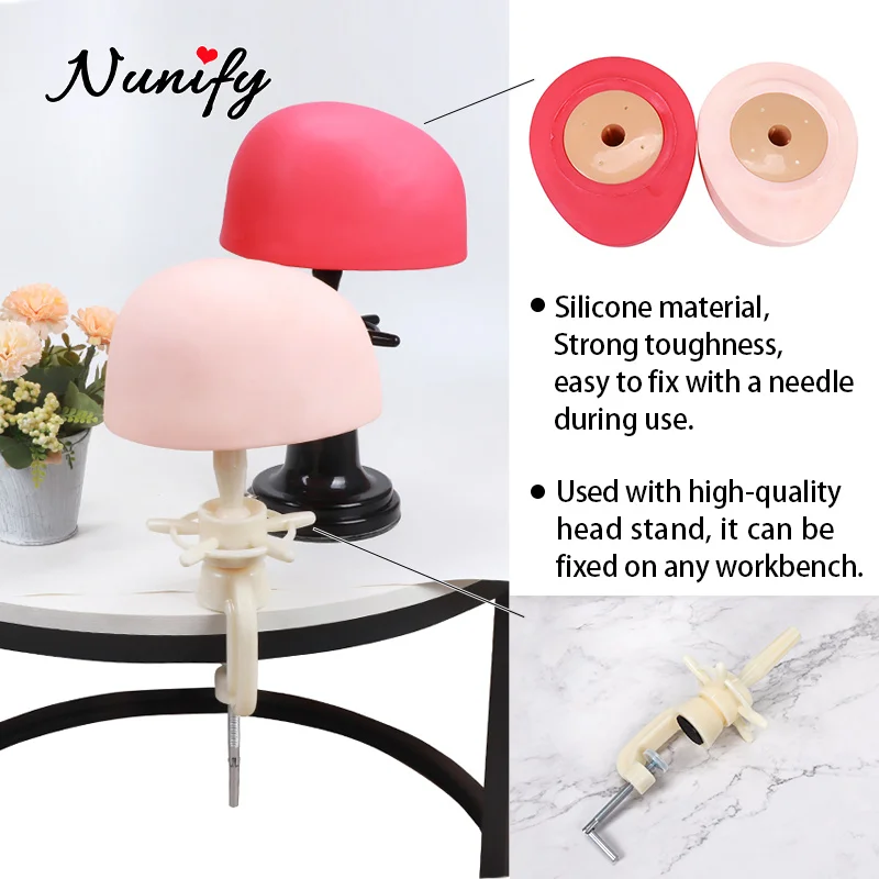 Nunify Soft Pvc Half Mannequin Head Making Wigs Red Beige Big Size Wig Making Tools Put Pins Maniquin Head And Stand Wig Head Mannequin Mannequin Head Holder Mannequin Head Model Wig Supplies