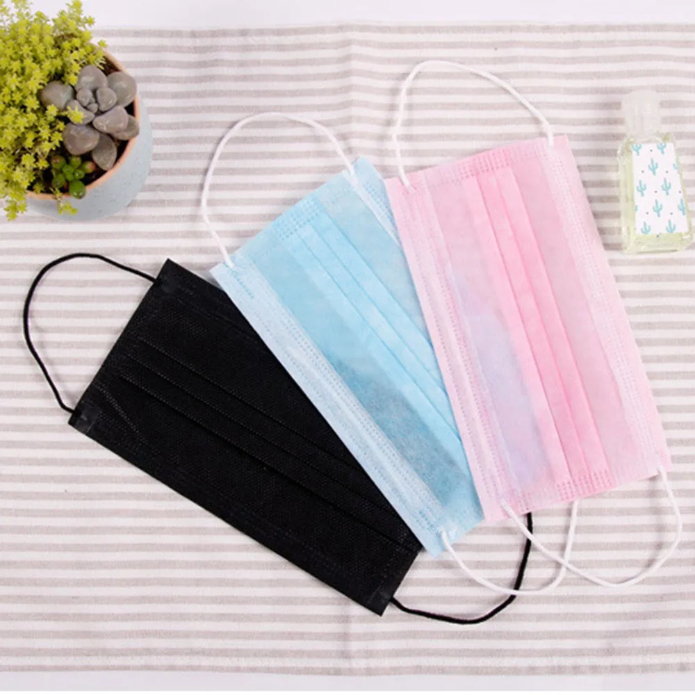 

10pcs/Bag 3 Layers Dustproof Facial Protective Cover Masks Anti-Dust Disposable Medical Salon Earloop Face Mouth Masks