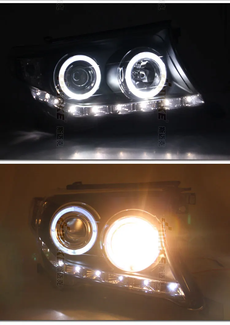 Автомобильный Стайлинг, чехол на голову для Toyota LAND CRUISER LC200, фары, светодиодный фонарь, DRL Объектив, двойной луч, Биксеноновые HID аксессуары