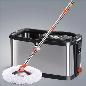 

150609/Mop bucket rotating double drive dragged stainless steel rotation mop / home mop/Living home cleaning tools