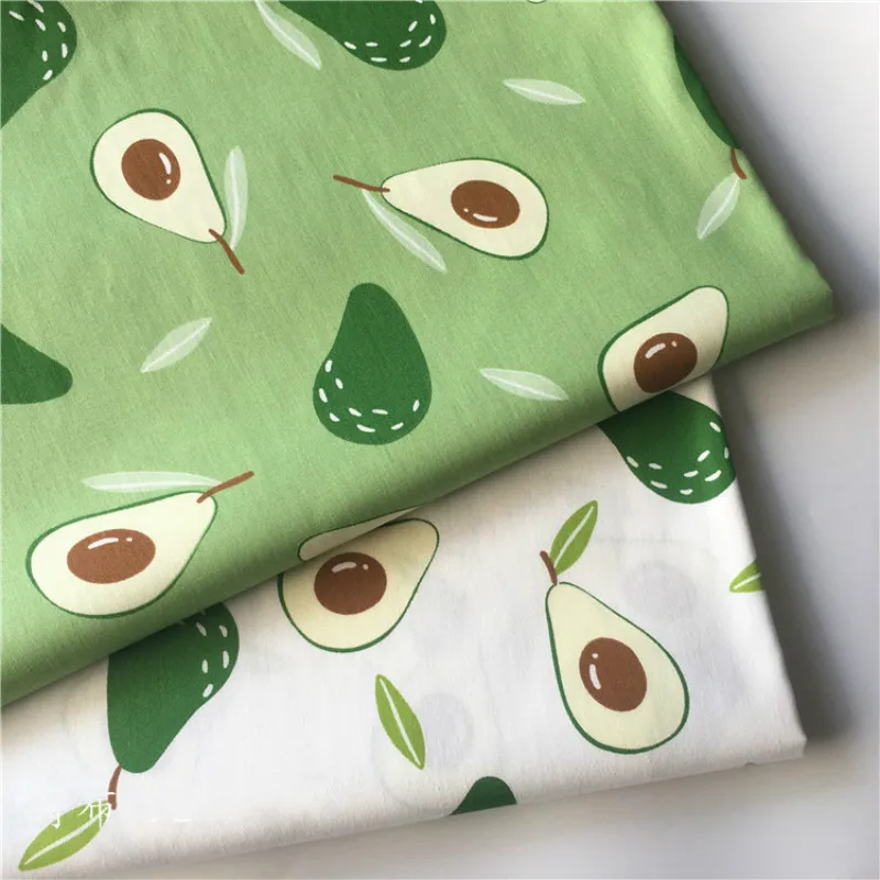 

Avocado Printed Cotton Cloth 100% Cotton Twill Fabric Cotton Patchwork Cloth ,DIY Sewing Quilting Fat Quarters Material