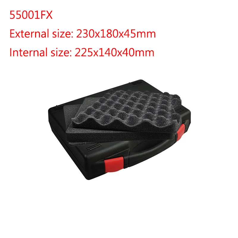 Portable Plastic Tool Case Safety Equipment Instrument Case Impact Resistance Suitcase Outdoor Storage Tool Box W/ Pre-cut foam soft tool bag Tool Storage Items