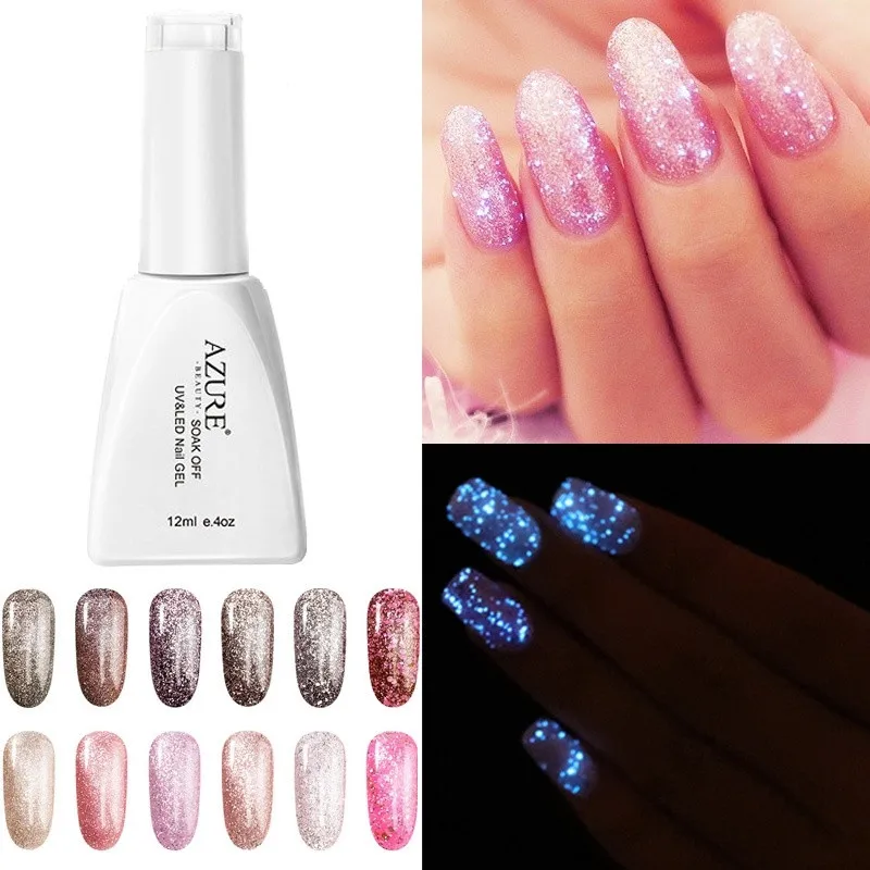 12ml Galaxy Nail Gel Polish Semi Permanent Neon Shimmer Shining UV Gel Polish Varnish Shiny Glitter Led Nail Enamel Gel