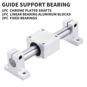 

Linear Rail Slide support for optical guide rail Shaft With Guide Support Bearing Slip Motor for DIY CNC Routers Mills Lathes