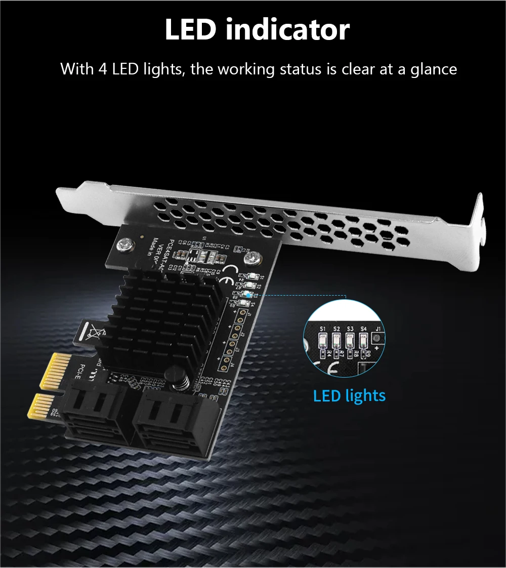 TISHRIC PCI-E SATA Controller Expansion Card - 6/8/10 Ports, ASM1166, PCI SATA3.0 Adapter Description Image.This Product Can Be Found With The Tag Names Adapter, Asm1166 6 ports, Asm1166 sata controller, Expansion card, Pci sata ide controller card