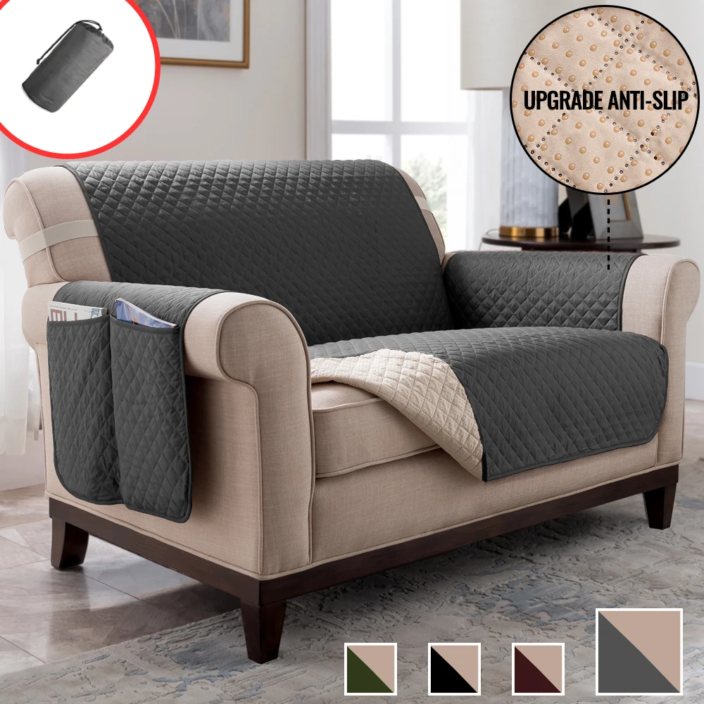 Dark gray 53.4x193cm Чехол для дивана, противоскользящие Чехлы для дивана для гостиной, Защитная пленка для домашних животных и детей, чехол для дивана, эластичные чехлы - Цвет: Dark gray 53.4x193cm