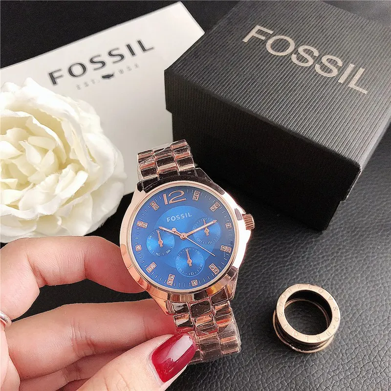 Fossil- Quartz Wrist Dress Women Watches Silver Bracelet Ladies Watch Stainless Steel Clock Casual Watch 532 afbeelding