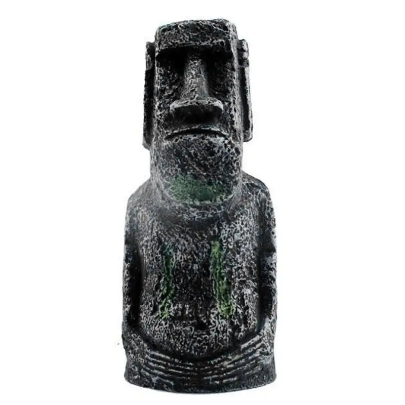 2 шт Смола древний Пасхальный остров каменная голова статуя аквариум орнамент аквариум Декор