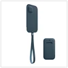 for iPhone 12 Pro Max 12Pro Mini Leather Case with Lanyard Bag for Magsafe Phone Cover Mag Safe Pocket Wallet Holder Funda ► Photo 2/6