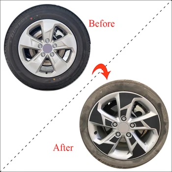 

3D 4D Carbon Fiber /Matte/Glossy Black 16" Wheel Stickers For HONDA VEZEL HR-V 2015-2018 Protective Film Wheel Decal Vinyl
